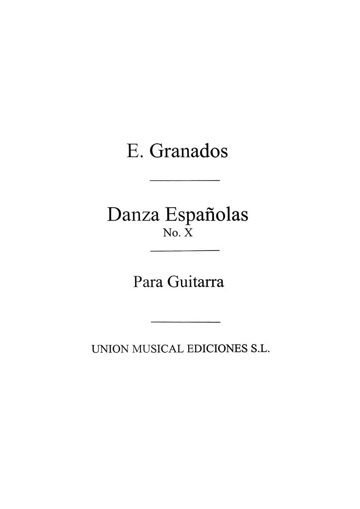 Danza Espanola No.10 Melancolica